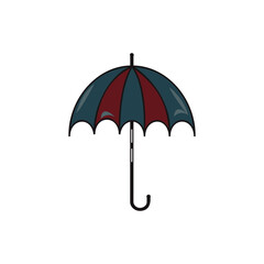 umbrella icon vector black safety protection
