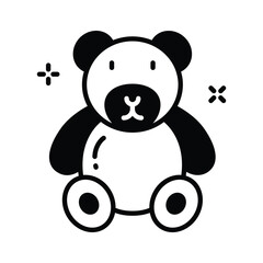 Have a look at this premium glyph icon of cute teddy bear