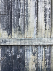 Fototapeta premium Old and Weathered Wooden Fencing, Closeboard Fence, Garden Fence, Antique Timber