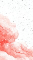 Pink Nebula With Sparkle Abstract Watercolor Cosmic Art