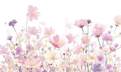 Floral flower vector Illustrations on white background