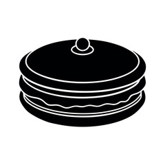 Elegant Pancake Black Vector for Branding and Design

