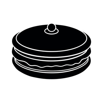Elegant Pancake Black Vector for Branding and Design

