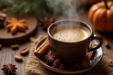 Aromatic Coffee Blend with Star Anise, Cinnamon, and Cardamom
