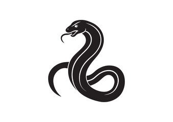 Naklejka premium Snake silhouette vector