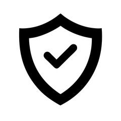 Security shield icons, security shields logotypes with check mark and padlock. Security shield symbols. Vector illustration. Shield, Protection, Security Vector Icon, Isolated Lineal Vector Icon.
