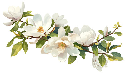 Obraz premium Floral flower vector Illustrations on white background