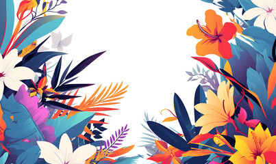 Floral flower vector Illustrations on white background