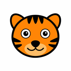 Angry tiger, Sumatran tiger Panthera tigris  sumatrae beautiful animal and his portrait