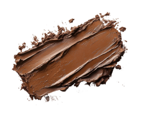 Smoothing chocolate spread application kitchen food scene isolated on transparent background
