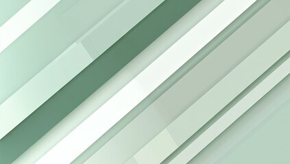 Obraz premium Abstract geometric background with diagonal stripes in light mint and white tones