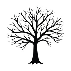 Obraz premium vector tree silhouette