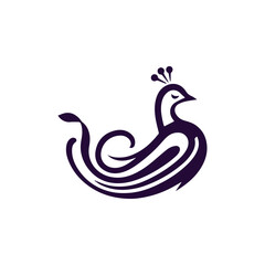 Peacock elegant logo