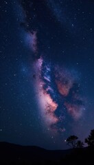 Fototapeta premium Black starry night sky cosmic universe background, space, night