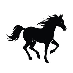 Obraz premium horse silhouette isolated on white