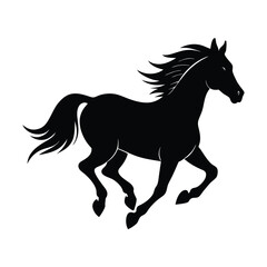 Obraz premium horse silhouette isolated on white