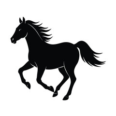 black horse vector illustration