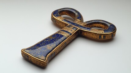 Ancient Egyptian Ankh: Lapis Lazuli and Gold