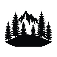 Fototapeta premium set of fir trees
