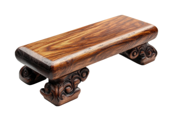 Artisan crafted wooden stand product isolated on transparent background