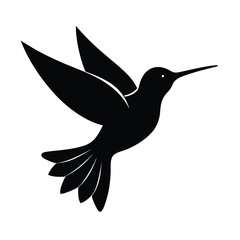vector hummingbird silhouette