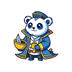  Whimsical Panda in Colorful Sailing Adventure