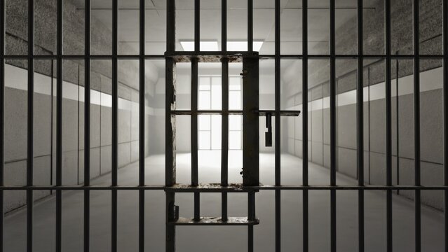 Prison cell with an open door, suggesting freedom or escape