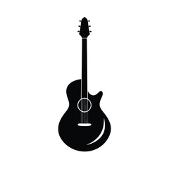 Naklejka premium acoustic guitar isolated on white