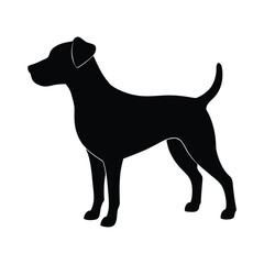 dog silhouette isolated on white background