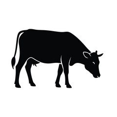 silhouette of a cow 