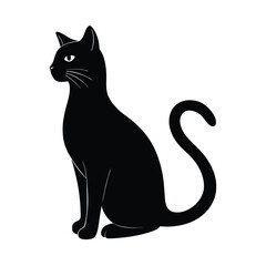 black cat vector illustration