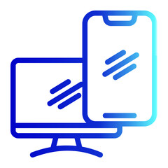 Responsive Icon Outline Gradient Style for Digital Marketing Pack Icon Themes