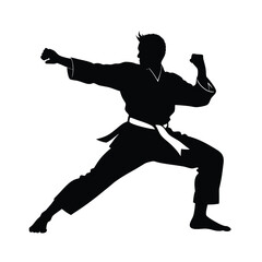 karate man silhouette