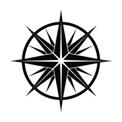 compass on black background