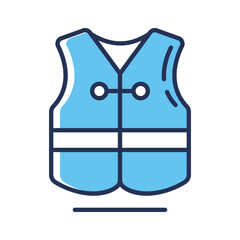 Labour vest icon amazingly designed in outline style