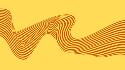 Stylish 3D Wave Abstract Pattern in Warm Colors