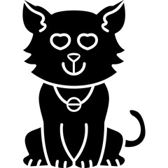 Smiley Cat with Love Eyes Icon