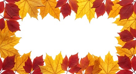 Fototapeta premium Autumn's Ember Frame AI Generated