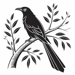 cuckoo black silhouette icon vector