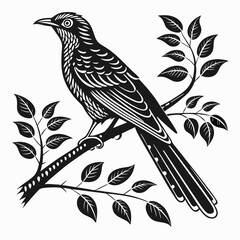cuckoo black silhouette icon vector