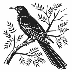 cuckoo black silhouette icon vector