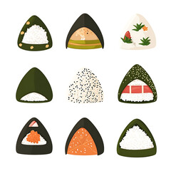 Japanese food illustrator on white background