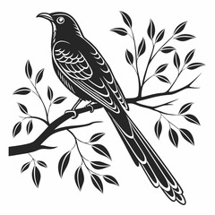 cuckoo black silhouette icon vector