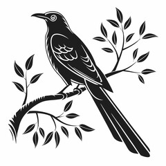cuckoo black silhouette icon vector