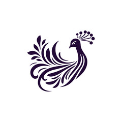 Peacock elegant logo