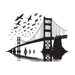 bridge vector illustration