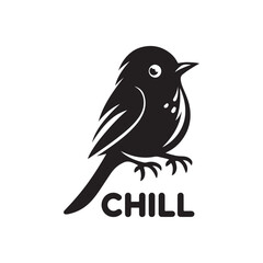 bird on white background