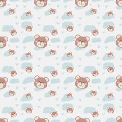 seamless pattern with teddy bears