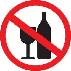 no alcohol sign