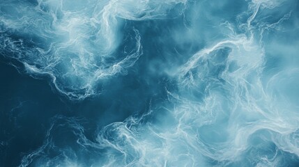 Fototapeta premium Abstract swirling ocean water texture top view 